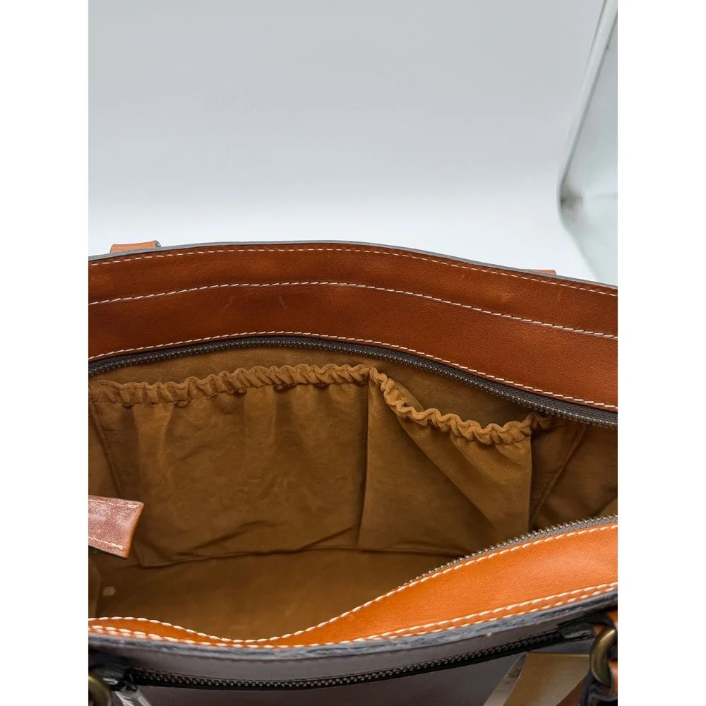 Patricia Nash Zancona Tan Leather Tote Heritage Collection Studded‎ P18001 NEW